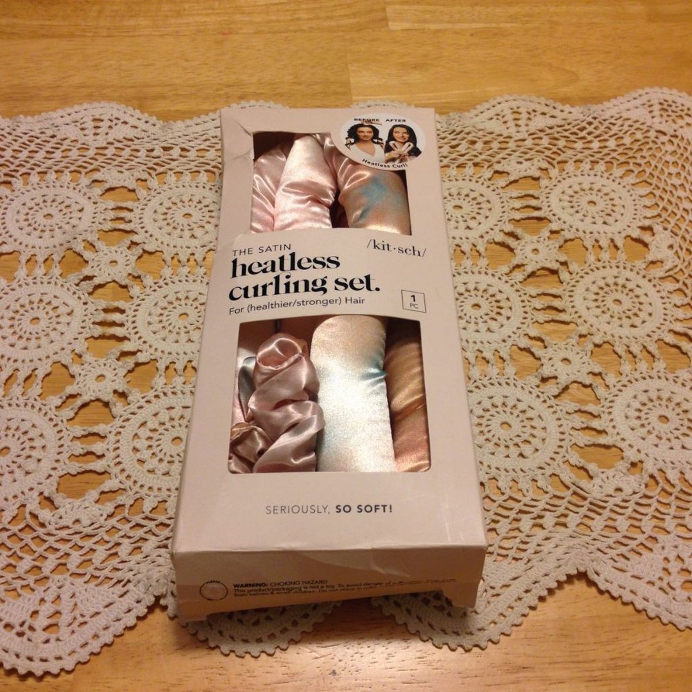 reduced, kit.sch heatless curling set, missing 1 scrunchie